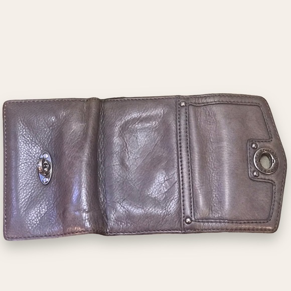 MARC BY MARC JACOBS Womens Gray Tri Fold Leather Wallet - Picture 3 of 9